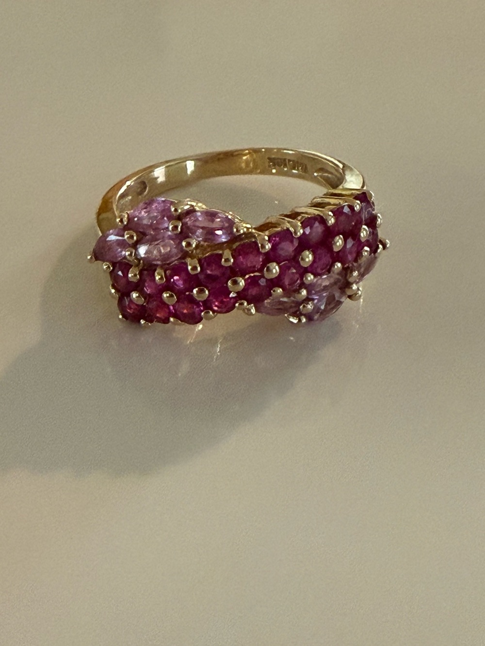 10K THL Samuel Aaron Ruby/Pink Sapphire Cluster